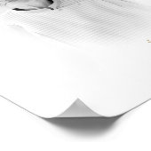 Poster Service de Remembrance Photo Doré B&W Chers Proche (Coin)