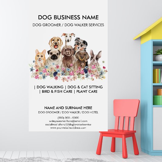 Poster Service de Rencontre pour Petits Chiens (Pépinière 1)