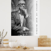 Poster Service de souvenir funéraire Photo en noir et bla (Cuisine)