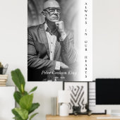 Poster Service de souvenir funéraire Photo en noir et bla (Bureau à domicile)