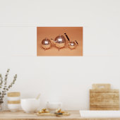 Poster Service de thé avec dorures (Cuisine)