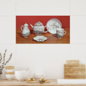 Poster Service de thé présenté à Carl Linnaeus (Cuisine)