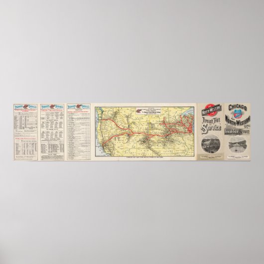 Poster Service de train depuis Chicago (Devant)