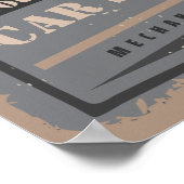 Poster Service de voiture personnalisé garage rétro Poste (Coin)