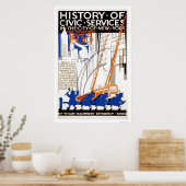 Poster Service d'incendie Camion NYC 1936 WPA (Cuisine)