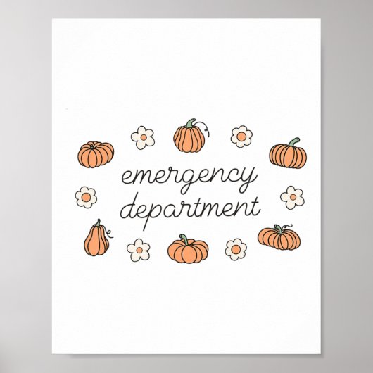 Poster Service d'urgence Citrouilles d'automne Ed Er Than (Devant)