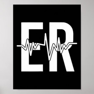 Poster Service D'Urgence Er Infirmière Avant + Arrière Em