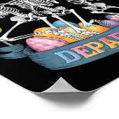 Poster Service d'urgence Funny Skeleton Danser Pâques (Coin)