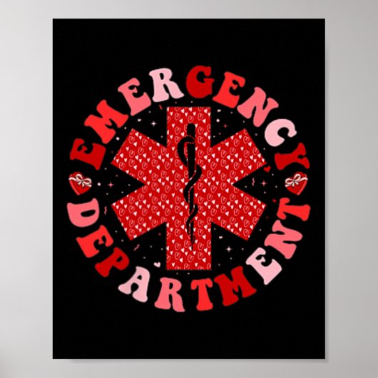 Poster Service d'urgence Saint-Valentin Er Infirmière Sai (Devant)