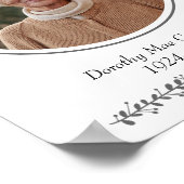 Poster Service funéraire commémoratif de photo ronde mini (Coin)