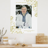 Poster Service funéraire Floral Gold Classic Cher une pho (Cuisine)
