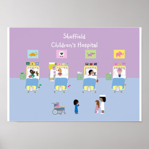 Poster Service Hôpital pour enfants personnalisable