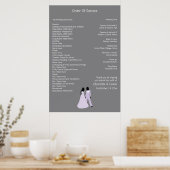 Poster Service Mariage de deux mariées (Lilac et Grey) (Cuisine)