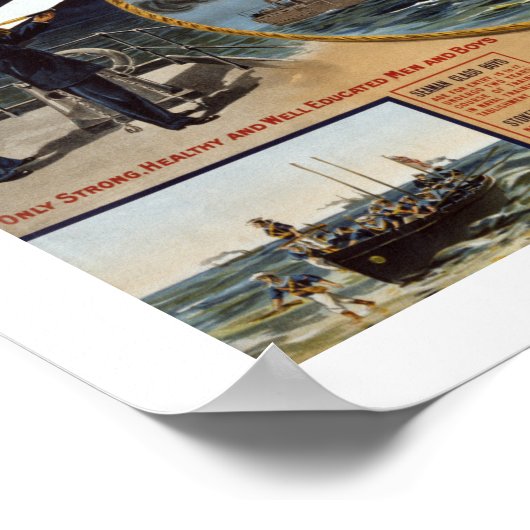 Poster Service naval du Canada (blanc) (Coin)