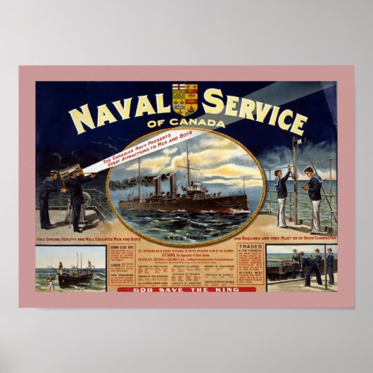 Poster Service naval du Canada (frontière) (Devant)