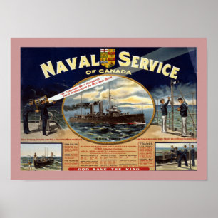 Poster Service naval du Canada (toile)
