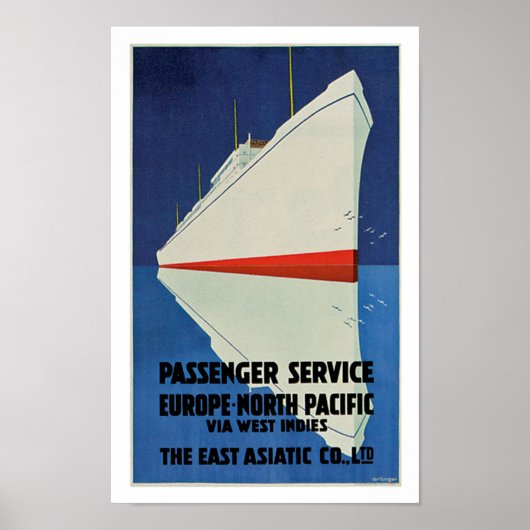 Poster Service passager de la compagnie est-asiatique (Devant)