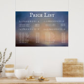 Poster Service Price List Menu Custom Prinster (Cuisine)