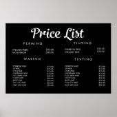 Poster Service Price Menu Custom Prinster (Devant)