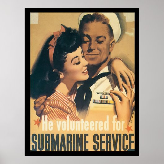 Poster Service sous-marin WWII (Devant)