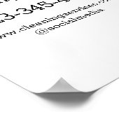 Poster Services de nettoyage ajouter l'adresse e-mail du (Coin)