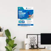 Poster Services de nettoyage de piscine professionnels (Bureau à domicile)