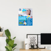 Poster Services de nettoyage professionnel - Modèle (Bureau à domicile)