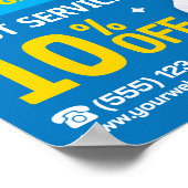 Poster Services de nettoyage professionnel - Modèle (Coin)