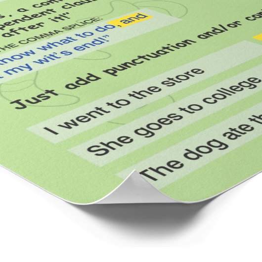 Poster Services de virgule et d'exécution (Coin)