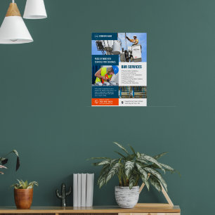 Poster Services d'entrepreneur électrique sur mesure