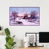 Poster Services ecclésiastiques Matin du soir de Noël (Bureau à domicile)