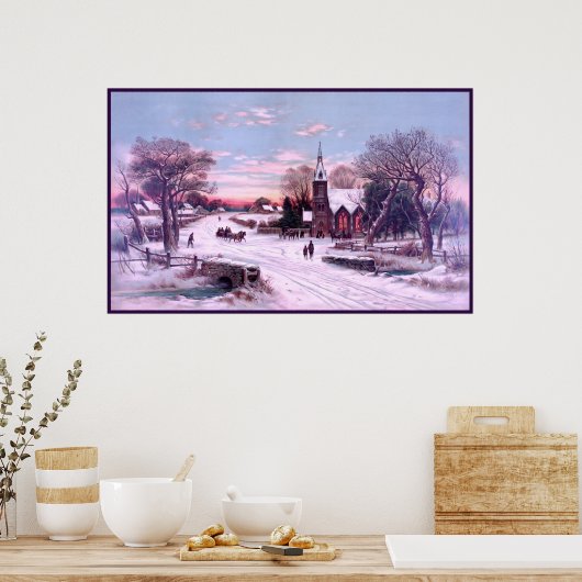 Poster Services ecclésiastiques Matin du soir de Noël (Cuisine)