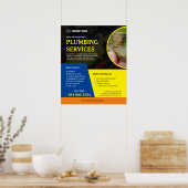 Poster Services professionnels de plomberie personnalisés (Cuisine)