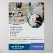 Poster Services professionnels en pharmacie personnalisés (Devant)