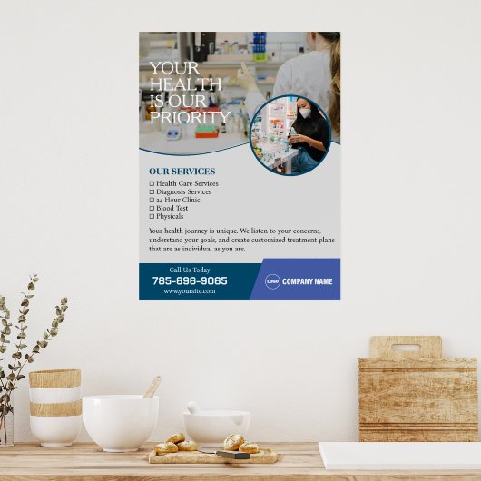 Poster Services professionnels en pharmacie personnalisés (Cuisine)