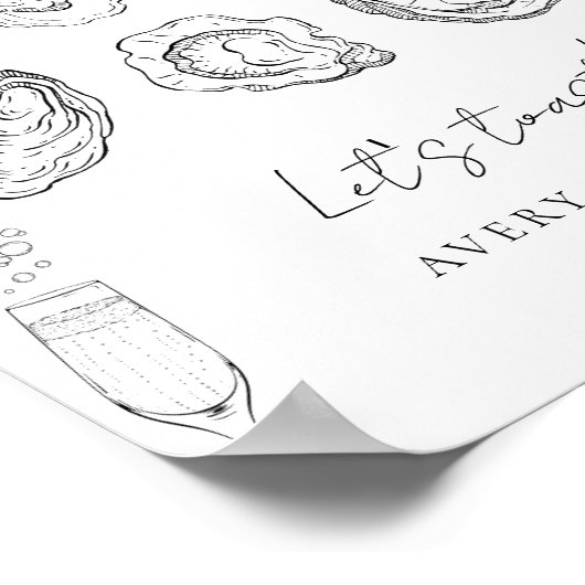 Poster Serviettes Oysters (Coin)