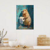 Poster Serviettes pour votre derrière de capybara (Cuisine)