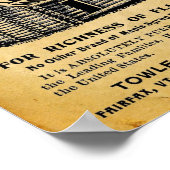 Poster Serviettes vintages Sirop d'érable (Coin)