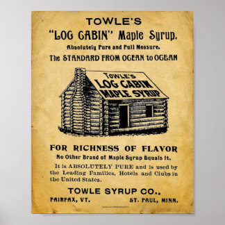 Poster Serviettes vintages Sirop d'érable