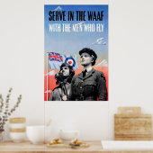 Poster Servir dans le WAAF ~ Avec les hommes qui volent (Cuisine)