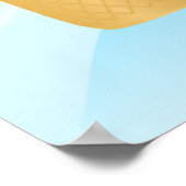Poster Servir Doux Crème de glace cônes amusant Dessert d (Coin)