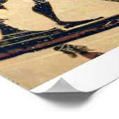 Poster Serviteurs Préparer la nourriture pour un symposiu (Coin)