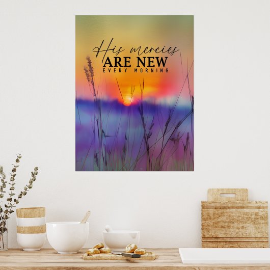 Poster Ses Mercis sont nouveaux tous les matins Sunrise P (Cuisine)