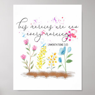 Poster Ses miséricordes sont nouvelles chaque matin relig