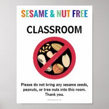 Sésame & Nut Gratuit Salle de classe Personnalisée