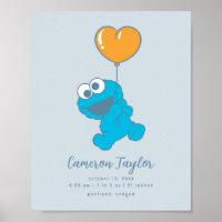 Sesame Street Cookie Monster Baby Birth Statistiqu