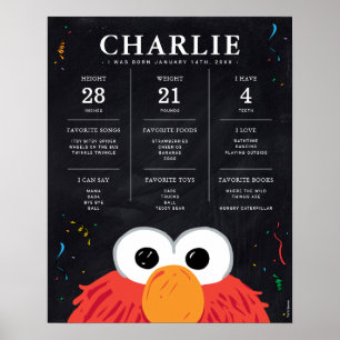 Poster Sesame Street - Elmo   1er anniversaire étape impo