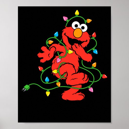 Poster Sesame Street Elmo Christmas Lights Baby  (Devant)