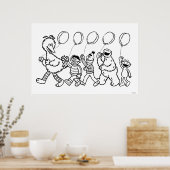 Poster Sesame Street Pals Balloons Anniversaire Coloratio (Cuisine)