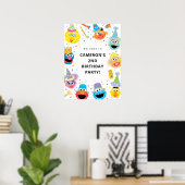 Poster Sesame Street Pals Confetti Anniversaire Bienvenue (Bureau à domicile)